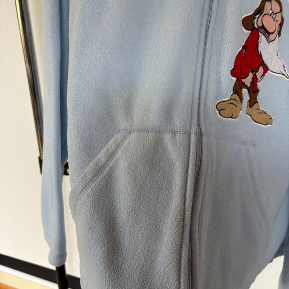 Y2K Disney Vintage Grumpy Fleece Hoodie Sweatshirt Disneyworld Snow White XL - Picture 4 of 11